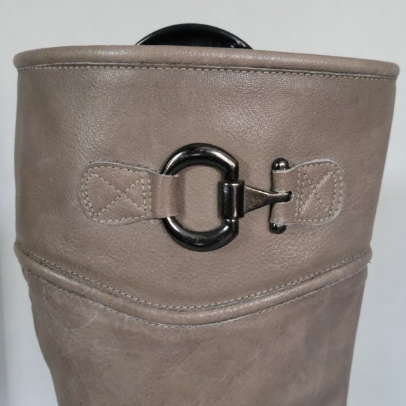 Browns Couture Made in Italy Grey Zip Boots - Picture 3 of 8